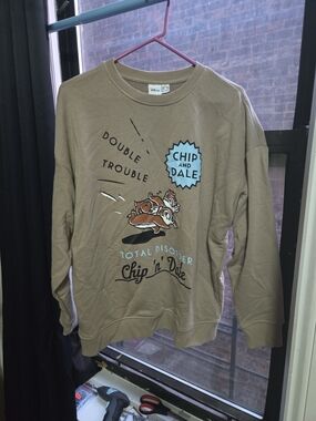 Disney Primark Chip & Dale Double Trouble Womens Size Small Sweatshirt